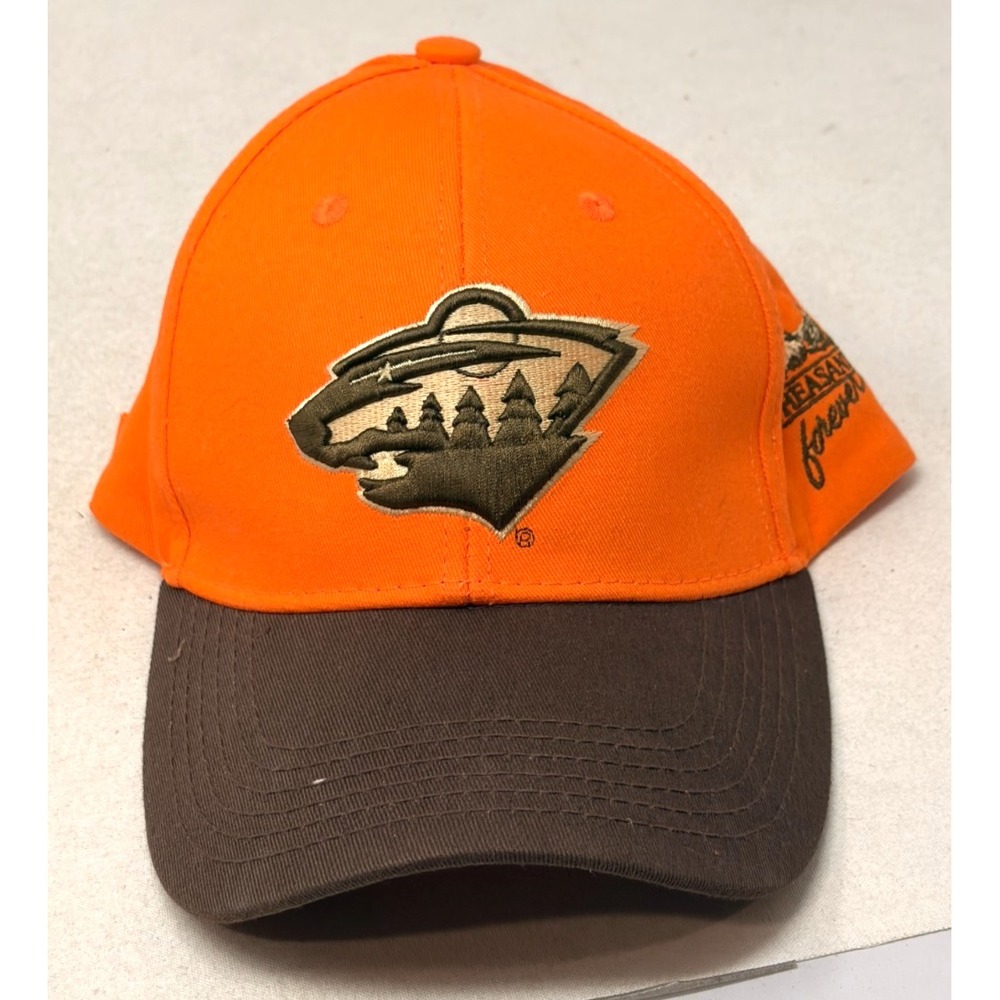 Melonwear Minnesota Wild Pheasants Forever Polaris Orange Brown Strapback Hat